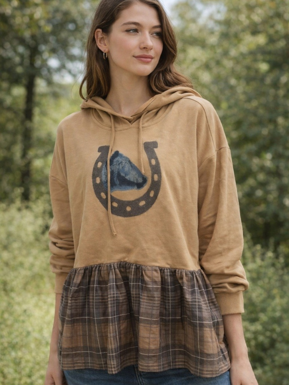 2FlyCo Light Brown Plaid Hoodie
Size XL • NWT